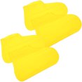 thumbnail image 1 of TEHAUX 2Pairs Waterproof Shoes Cover Yellow Latex Elastic Boot Protector for Hiking and Cycling, 1 of 8