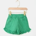 thumbnail image 2 of Jkety Girl Shorts Girls' Denim Shorts Girls Jean Shorts(Green,5-6 Years), 2 of 5