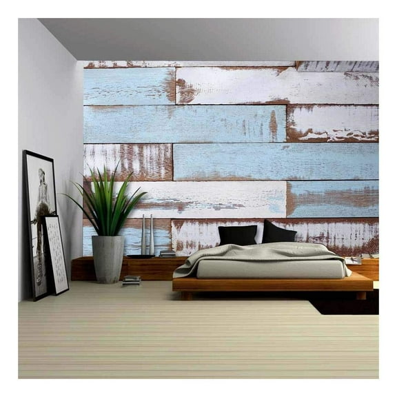wall26 - Old Wood Texture and Background - Removable Wall Mural | Self-Adhesive Large Wallpaper - 100x144 inches