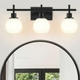 thumbnail image 2 of Licperron 3-Light Vanity Lights with Milky White Glass Shade, 2 of 6