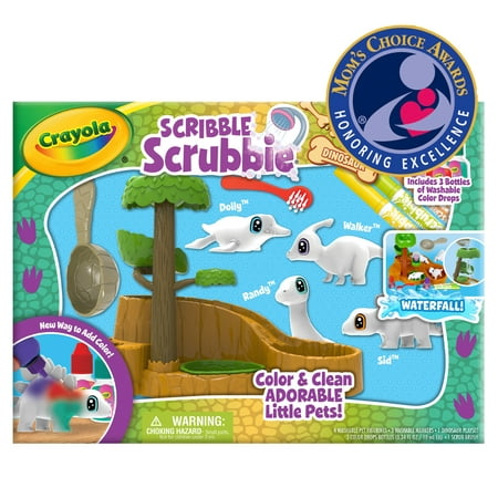 Crayola Scribble Scrubbies Dinosaur Waterfall, Dino Toys, Creative Gift for Beginner Unisex Child