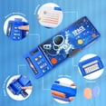 thumbnail image 2 of Pop Up Multi Function Pencil Case, Cute Cartoon Pen Box Organizer  Stationery, Sharpener, Schedule, Whiteboard（Blue）, 2 of 6