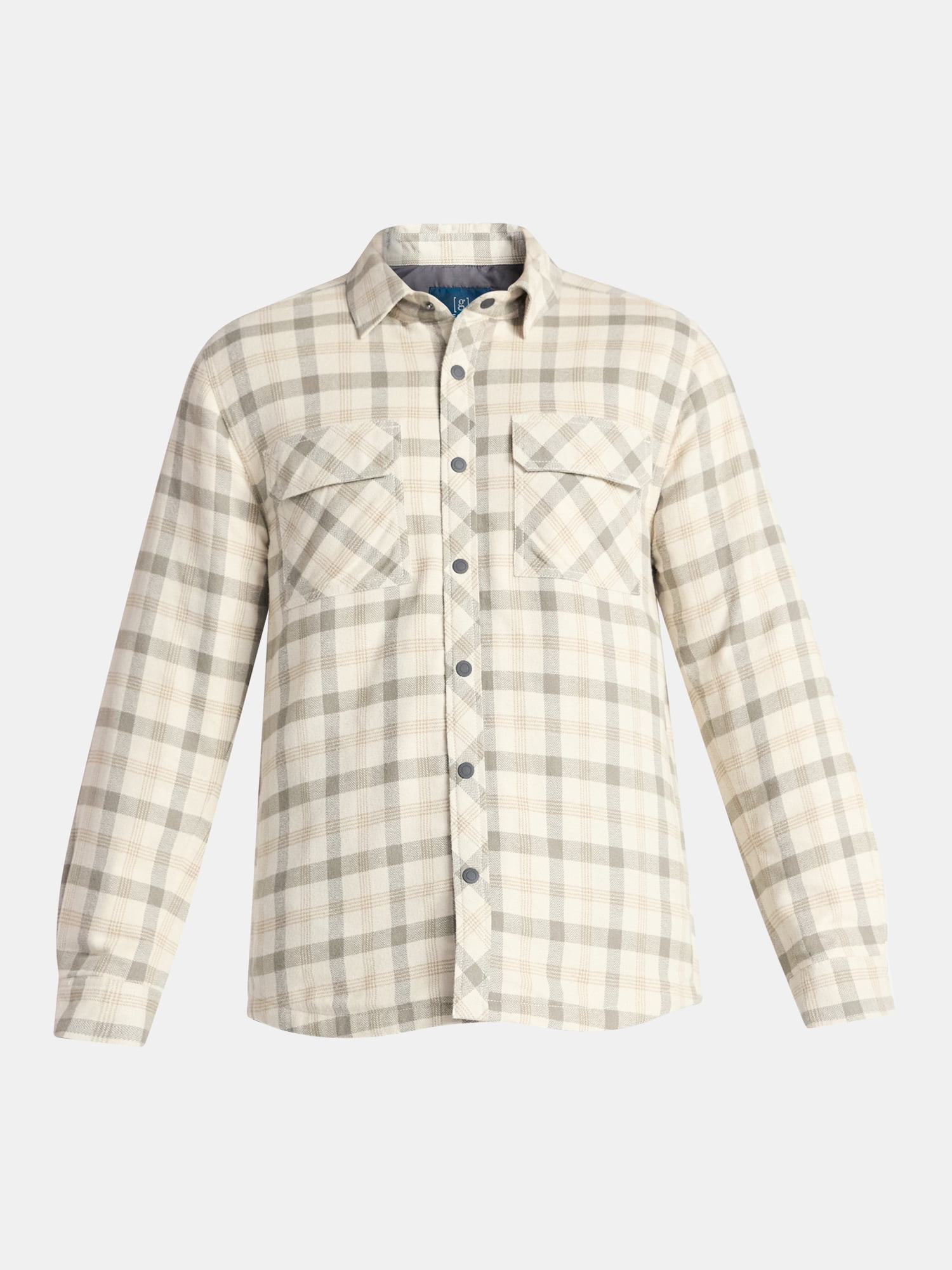 George Men's Shirt Jacket with Long Sleeves, High Pile Fleece Lining, Sizes S-3XL