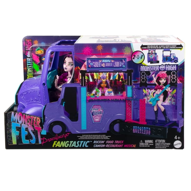 Monster High Draculaura Doll and Fangtastic Rockin' Food Truck