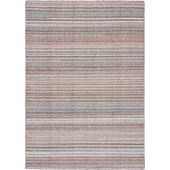 SAFAVIEH Kilim Xaviera Striped Polyester Area Rug, Red/Grey, 3' x 5'