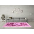 thumbnail image 3 of Ahgly Company Indoor Round Abstract Pink Modern Area Rugs, 3' Round, 3 of 4