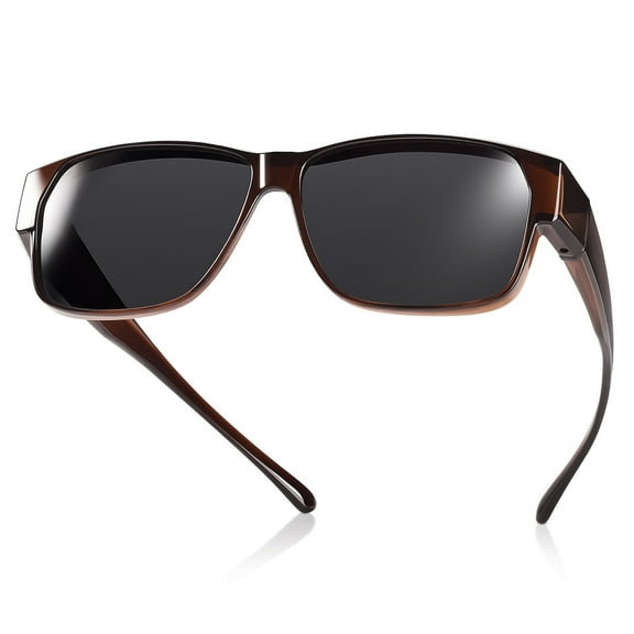 TINHAO Fit Over Glasses Sunglasses for Men Polarized UV Protection Wrap Around Sun Glasses for Driving