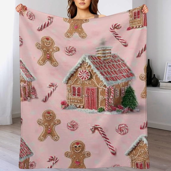 RKSupls Christmas Throw Blanket,Soft Flannel Pink Nutcracker Blanket, Fuzzy Warm Cozy Winter Blanket for Couch Bed Home Decor,60x80 in