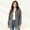 Gray, variant on Women’s Long Sleeve Drawstrings Hooded Corduroy Shacket, Button Down Lightweight Casual Outerwear Shacket,Women's Size S-2XL