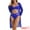 Royal Blue, variant on DARING DIVA Women's Adjustable Spaghetti Straps Bikini Set X-Small Black