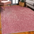 thumbnail image 3 of Geometric Decorative Rug, Small Dot Tiles Shape Simple Classical Creative Design, Quality Carpet for Bedroom Dorm and Living Room, 6 Sizes, Dark Pink, by Ambesonne, 3 of 4