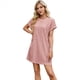 thumbnail image 2 of Vestidos de Verano Fluidos con Mangas y Volantes para Mujer, Cuello en V, Corta, Color Sólido, en Tonos Polvorientos Oscuros M, 2 of 10