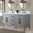 thumbnail image 2 of Vanity Art 60” Double Sink Bathroom Vanity Cabinet with Engineered Marble Countertop, 2 of 8