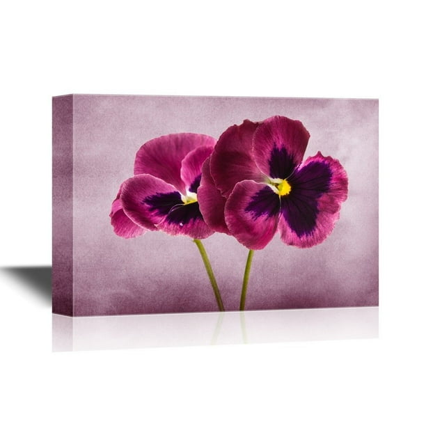 wall26 Pansy Flower Canvas Wall Art Red Pansy Flowers Gallery Wrap
