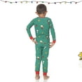 thumbnail image 3 of PEANUTS Toddler Boys Girls Snoopy Family Matching Pajamas 2-Piece Sets for Christmas with Woodstock Charlie Brown Linus (Green Polka Dot, 2T), 3 of 7