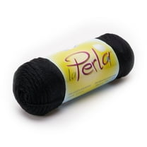 LA PERLA [50grs] by Omega - Perle Thread 100% Mercerized Cotton Thread ideal for Fine Crocheting - Color: 50 - Black 602