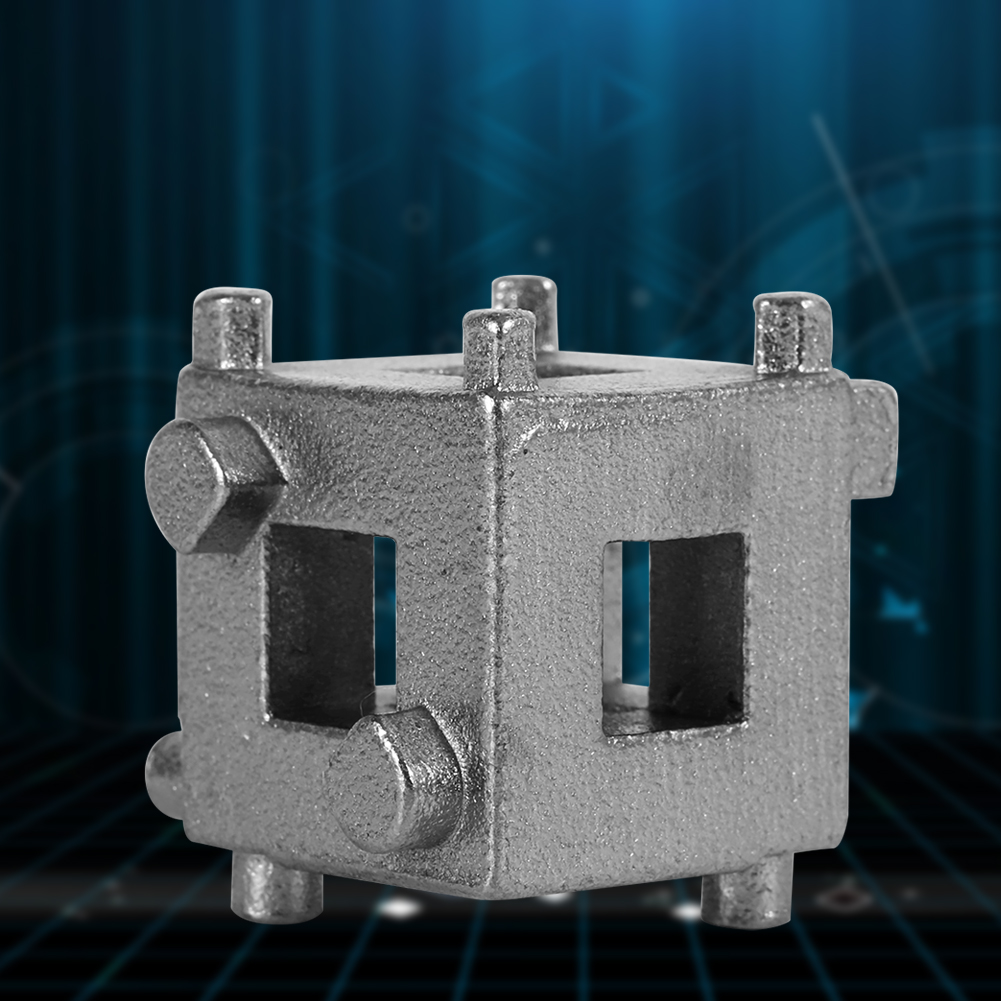 Car Rear Disc Brake Piston Retractor Tool Wind Back Cube Calliper Adaptor Silver Car Rear Disc Brake Piston Retractor Tool Disc Brake Piston