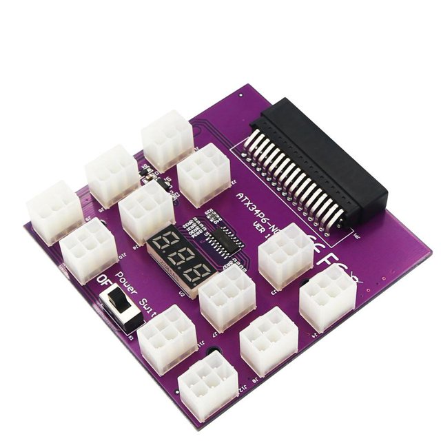 adaptador del puerto del tablero 12 del desglose de la fuente de alimentación de la fuente de alimentación del servidor 1200W para la explotación minera de BTC Tmvgtek Componentes de la computadora