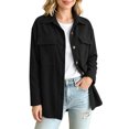 thumbnail image 4 of Enjoytime Jackets for Women Lapel Long Sleeve Button Down Shacket Fall Trendy Casual Coat Plus Size Clothes, 4 of 7