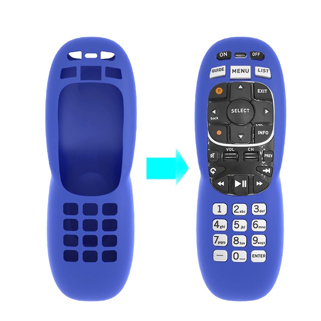 Silicone TV Remote Control Cover Antidérapant Antichoc Silicone TV Remote Control Protection Cas de Remplacement pour DirecTV, Rouge