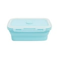 thumbnail image 3 of BinKFF Collapsible Foldable Silicone Food Storage Container, Leftover Meal Box With Airtight Plastic Lids For Kitchen, Bento Lunch Boxes-Microwave, Dishwasher and Freezer Safe, 3 of 9