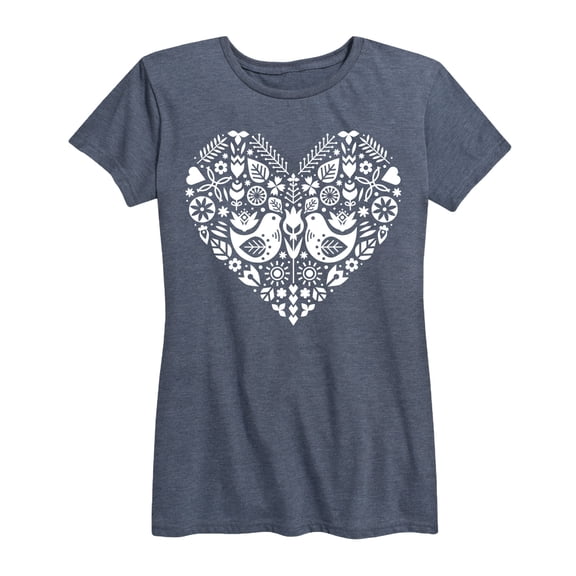 Instant Message - Scandinavian Heart Short Sleeve Graphic T-Shirt