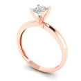 thumbnail image 2 of Solitaire Engagement Ring for Women - 0.5ct Moissanite in 14K Rose Gold Promise Ring, 2 of 6