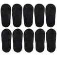 thumbnail image 1 of 5 pares de calcetines invisibles de encaje de boca profunda, sexy, transpirable, suave, moda, calcetines invisibles para mujer, color negro, 1 of 1