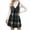 Green(womens dresses), variant on Women Plaid Pinafore Dresses, Zip Front, V Neck, Sleeveless, Wool Blend, Overall Jumpers with Turtleneck Underlayer Stylish Casual Fall Winter Outfit,Brown,M