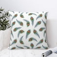 thumbnail image 4 of Pofeuu Colorful Grass Print Double-sided plush pillowcase Square Throw Pillow Covers Pillows Cover for Living Room Bedroom Sofa Couch Cushion Cover（No pillow core）-24"x24", 4 of 7
