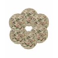 thumbnail image 7 of 13 Inch Round Placemats Set of 6, Beige Spring Floral Non Slip Heat Insulation PP Table Mats, Elegant Pastoral Flowers Birds Watercolor Washable Place Mats for Kitchen Dining Party Table Decor, 7 of 7