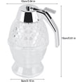 thumbnail image 5 of Dispensador de miel – Recipiente de cristal para miel con soporte sin goteo y tapa de acero inoxidable – Hermoso tarro dispensador de jarabe con soporte, 5 of 5