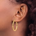 thumbnail image 4 of Auriga Fine Jewelry 10K Yellow Gold 2.5mm Tube Hoop Earrings for Women, 4 of 6