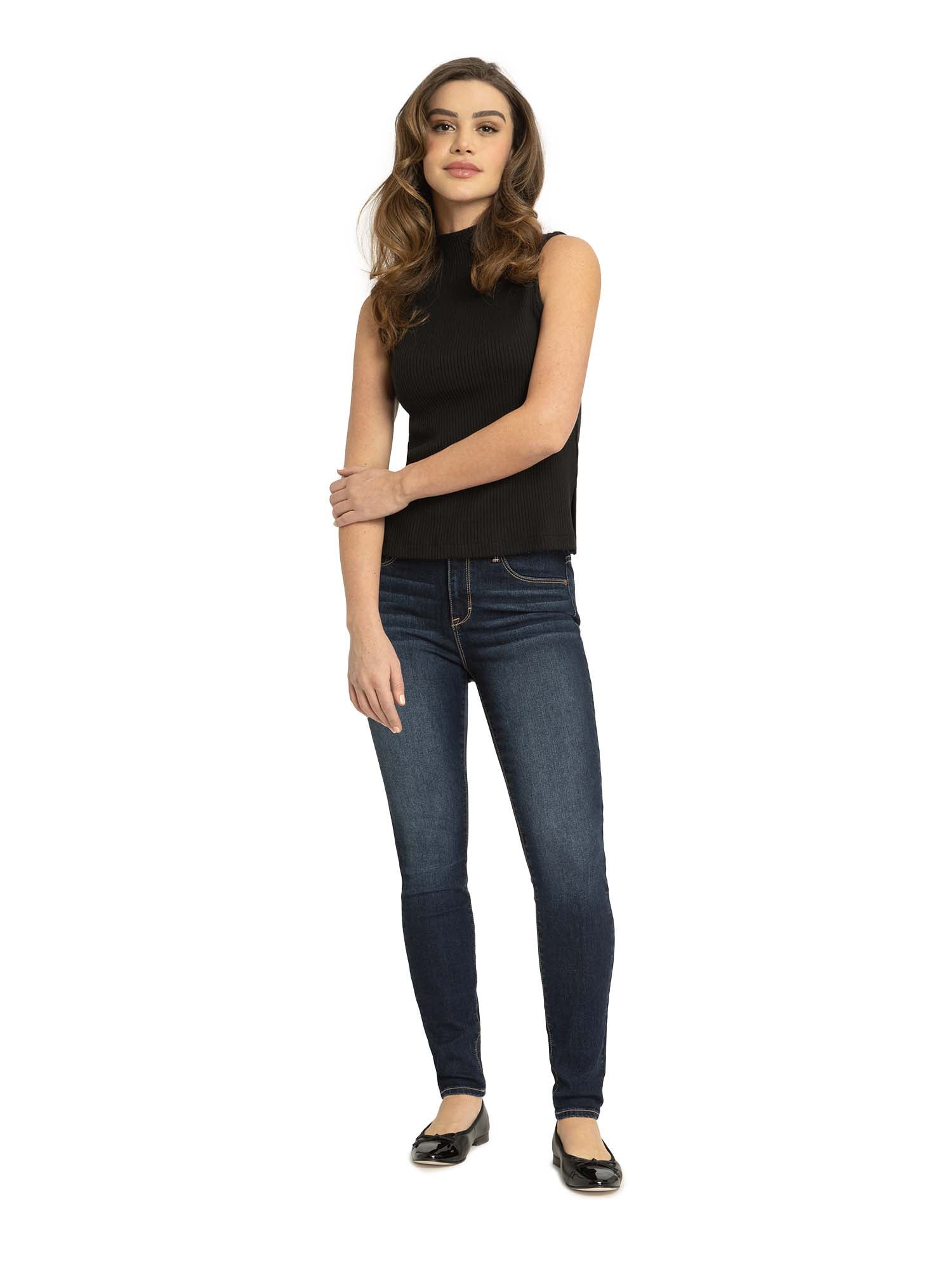 Jordache Women's and Womens Plus Essential High Rise Super Skinny Jean, Available in 28", 30" Inseams, Sizes 2-22