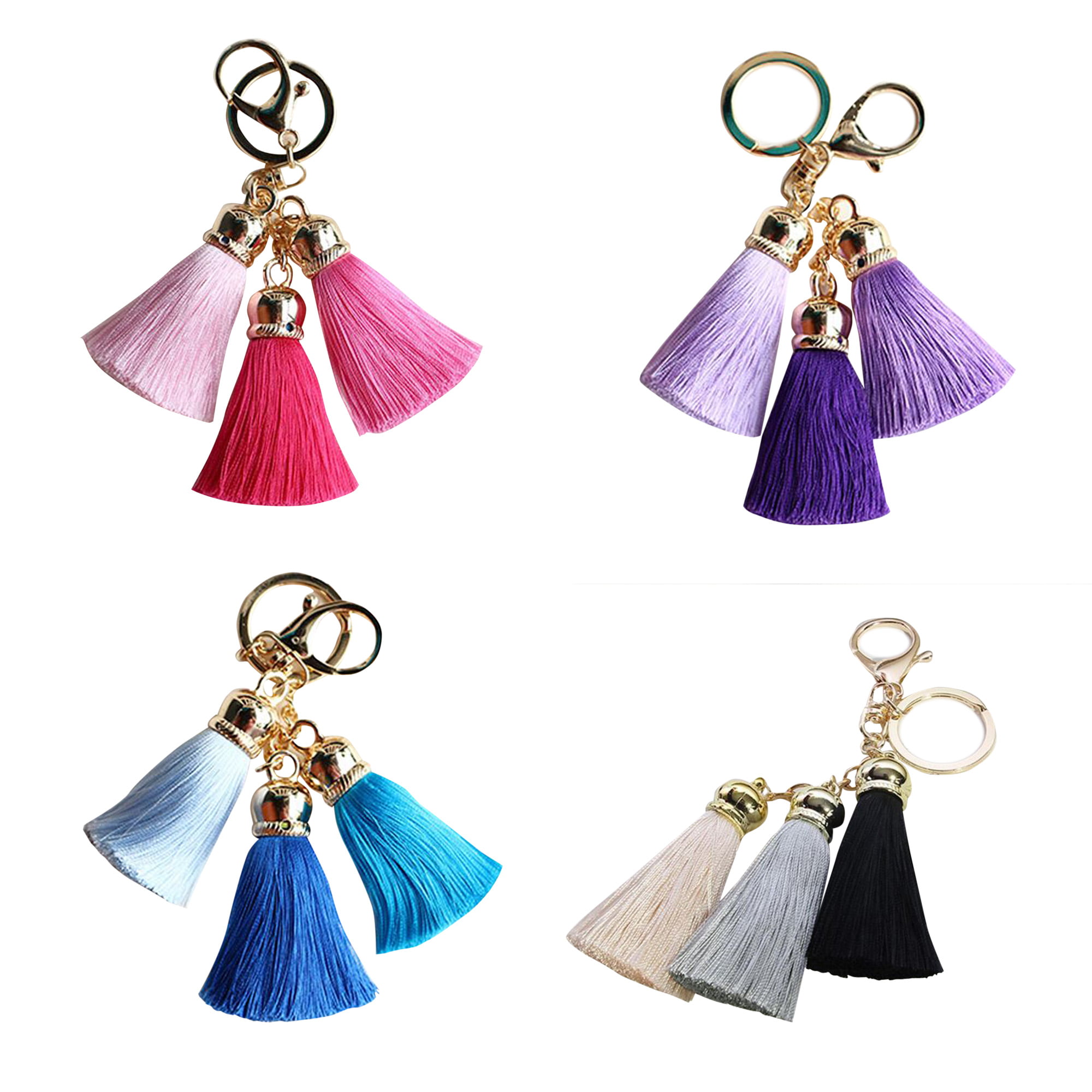 NEW Metal Tassel Keychain / Charm 6 - 3 Colors: Gold, Silver, & Dark –  KimmieBBags LLC