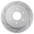 thumbnail image 4 of TRQ Rear Performance Brake Rotors Set Premium G-Coated Cross Drilled & Slotted Fits Select 2017-2019 Nissan TITAN, 4 of 6
