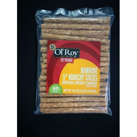 Ol' Roy Rawhide 5" Munchy Sticks Dog Treats, 50 count ...