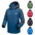 thumbnail image 2 of Chaqueta impermeable Lixada, chaqueta cortavientos, chubasquero, ropa deportiva, al aire libre, senderismo, viajes, ciclismo, abrigo con capucha desmontable para hombres., 2 of 7