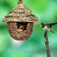 thumbnail image 3 of Yesfashion Birds Hanging Grass Huts Charming Decorative Hummingbird Nest House for Garden Patio Lawn Decor, 3 of 9