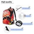 thumbnail image 4 of Bixox Sushi Printing Canvas Backpack Lightweight Casual Travel Backpack School Backpack Fits 15.6 Inch Notebook, 4 of 5