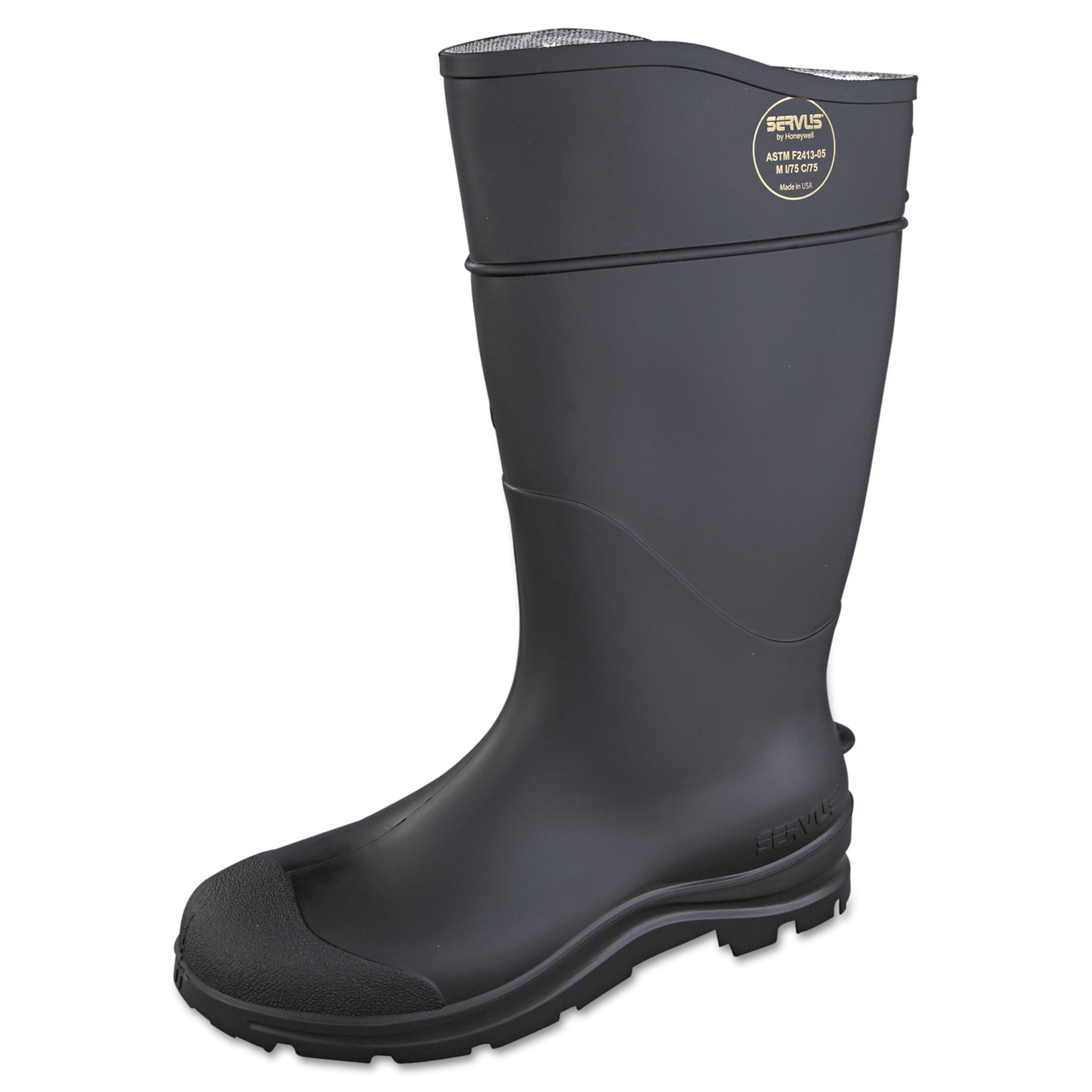 Men's Size 12 Servus Honeywell Overshoe 17" Yellow Waterproof Rubber Boots NWT 