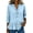 Light Blue, variant on Women Shirts Casual Regular Fit Women's Clothing 3/4 Sleeve Women Casual Tops for Shopping and City Stroll S-3XL