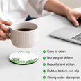 thumbnail image 3 of St. Patrick's Coasters Set of 2, Absorbent Coasters for Drinks, Lucky Shamrock Green Eucalyptus Floral Plants Coaster for Desk Coffee Table Protection, Home Decor House Warming Gifts 4", 3 of 8