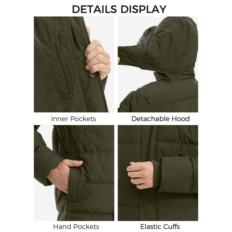 Wantdo Men's Winter Puffer Jacket Waterproof Parka photo 8