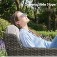 thumbnail image 4 of Bellefurn Outdoor Wicker Rocking Chair Patio Swivel Chairs Set of 2,Patio Swivel Rocker Rattan Furniture Sets for Outdoor Porch Deck Garden Backyard, 4 of 10