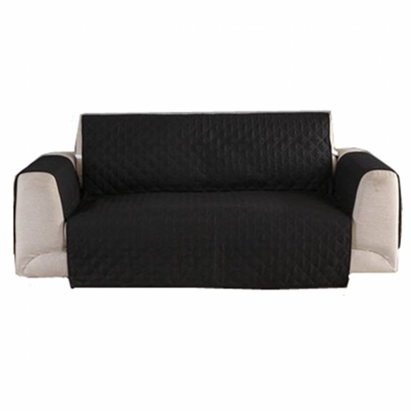 BESTSKY Settee Covers,High-Elastic Fabric Sofa Cover,Easy to Clean Sofa Seat Cover,Black
