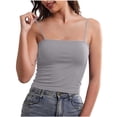 thumbnail image 2 of PInxai Workout Tank Tops Woman with Built in Bras Spaghetti Straps Skinny Athletic Crop Tops Backless Breathable Yoga Tops, 2 of 9