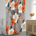 thumbnail image 3 of Cartoon Floral Pattern Shower Curtain for Bathroom Shower Curtain Set with 12 Hooks Waterproof Fabric Bath Curtain for Bathtub Restroom Decor, 72 X 72 in, 3 of 6