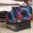 thumbnail image 6 of KLL Outer Space Floating Numbers And Letters Print 4 Slice Toaster Dust Covers Kitchen Small Appliance Cover with 2 Pockets,Can hold Jam Spreader Knife & Toaster Tongs (12.4 x 10.6 x 8.2), 6 of 6