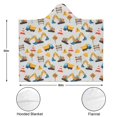 thumbnail image 3 of Wearable Blanket,Cartoon Construction Vehicles Barriers Hooded Wearable Sherpa Blanket for Adults & Teens,Winter Poncho Shawl Wrap Cape Thick Warm,50"x60", 3 of 5